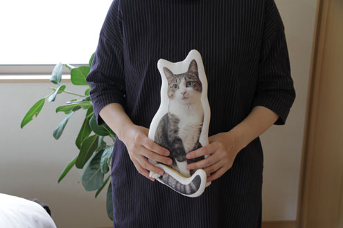 ギミッククッションおすまし猫Mサイズ atelier kiji ギミッククッションおすまし猫Mサイズ atelier kiji