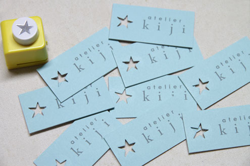 atelier kijiクッションの値札タグ atelier kijiクッションの値札タグ